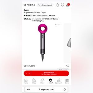 Dyson supersonic hair dryer